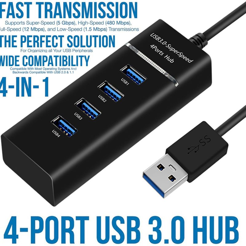 هاب USB 3.0 با 4 پورت ا USB 3.0 4Port Hub