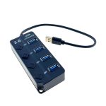 هاب ۴ پورت USB 3.0 کلید دار سرعت بالا (5Gbps) – کابل ۳۰ سانت - Image 2